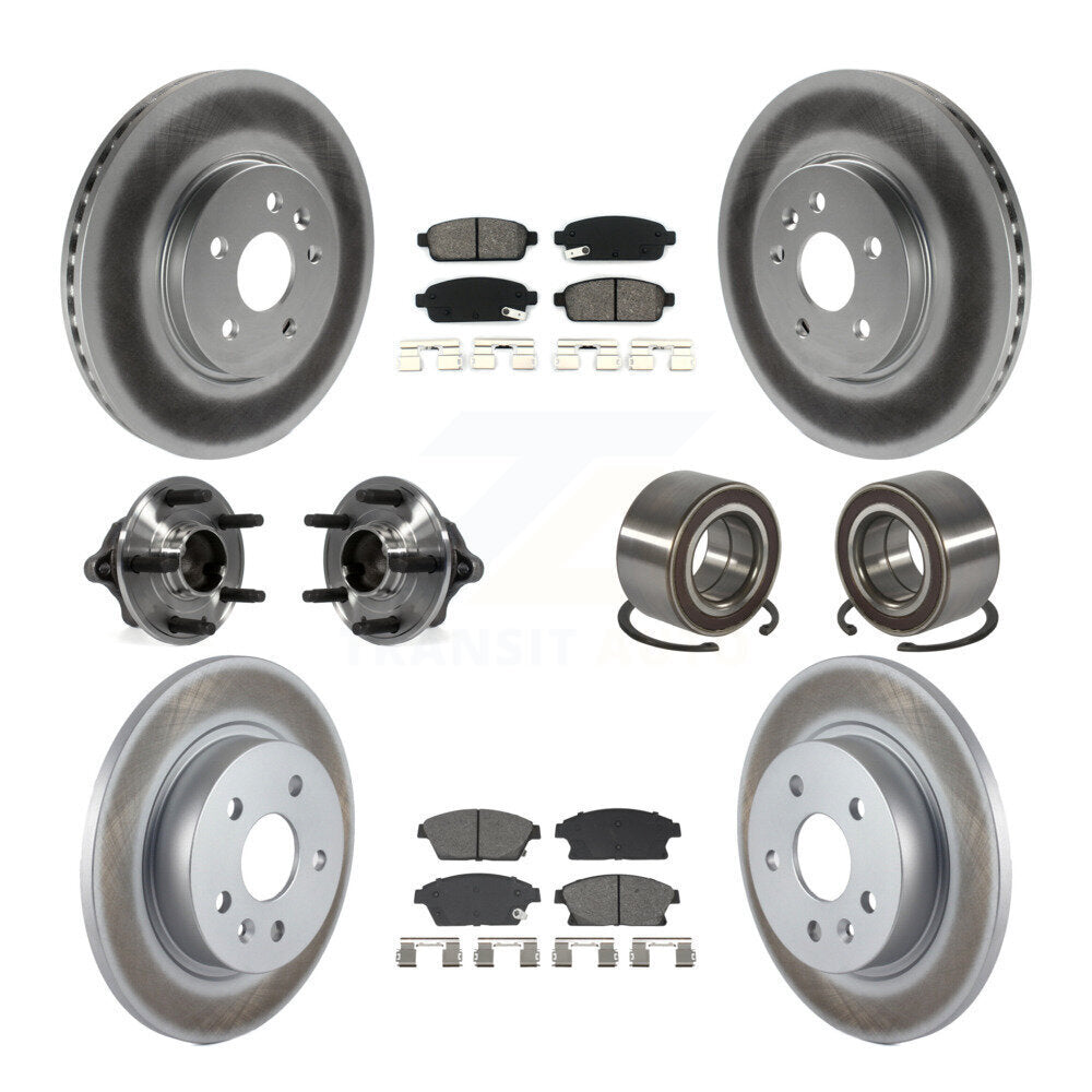 Kit de plaquettes de rotor de frein, roulement de moyeu avant et arrière (10 pièces) pour Chevrolet Trax Buic
