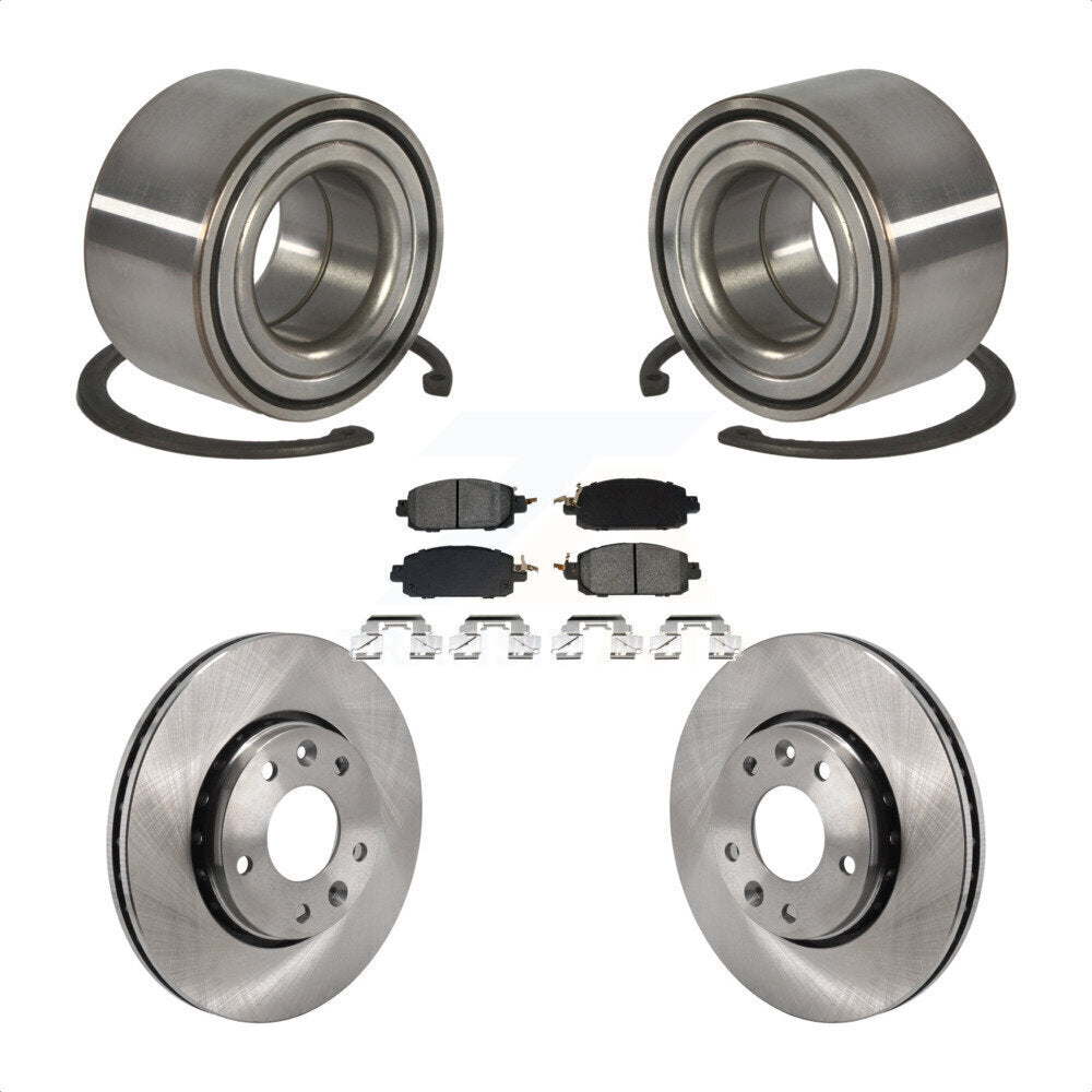 Kit de Rotor de frein à disque et de plaquettes semi-métalliques, roulement de roue avant, pour Nissan Kick