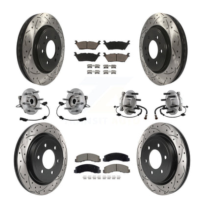 Kit de plaquettes de Rotor de frein revêtues de roulement de moyeu avant et arrière (10 pièces) pour Ford Expedition RW