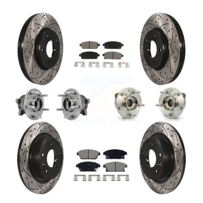 Kit de plaquettes de rotor de frein, roulement de moyeu avant et arrière (10 pièces) pour Chevrolet Vol 11-12