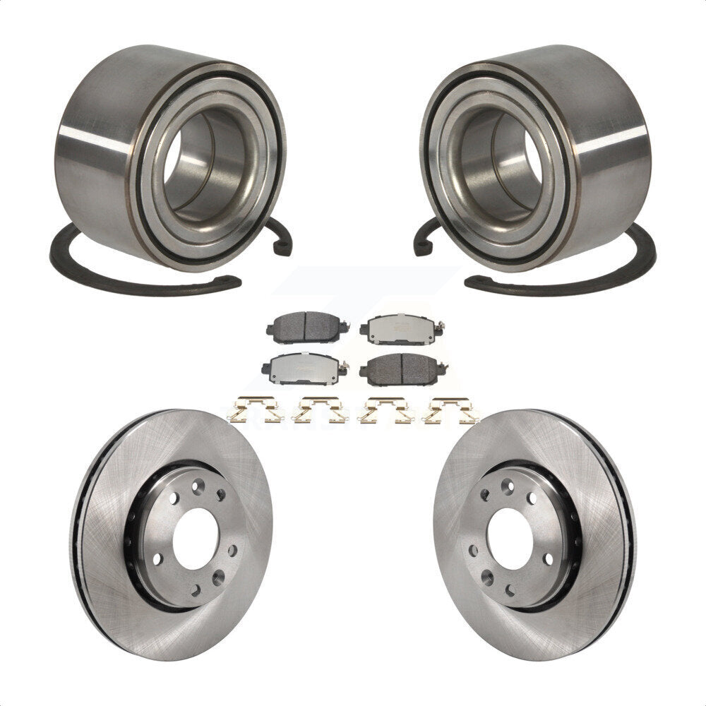 Kit de Rotor de frein à disque et de plaquettes semi-métalliques, roulement de roue avant, pour Nissan Kick