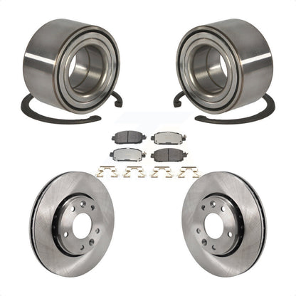 Kit de Rotor de frein à disque et de plaquettes semi-métalliques, roulement de roue avant, pour Nissan Kick