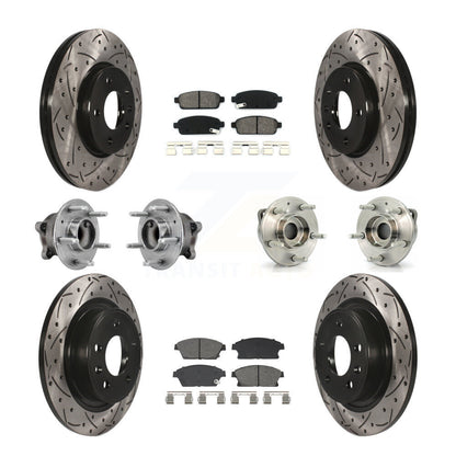 Kit de plaquettes de rotor de frein, roulement de moyeu avant et arrière (10 pièces) pour Chevrolet Vol 11-12