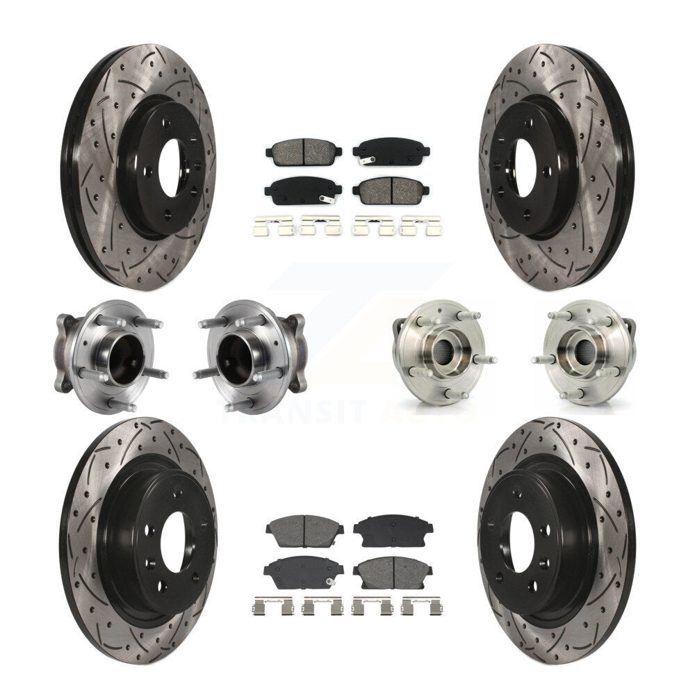 Kit de plaquettes de Rotor de frein, roulement de moyeu avant et arrière (10 pièces) pour Chevrolet Cruze Buic