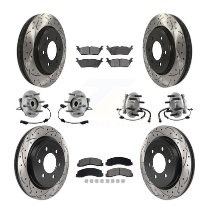 Kit de plaquettes de Rotor de frein revêtues de roulement de moyeu avant et arrière (10 pièces) pour Ford Expedition RW
