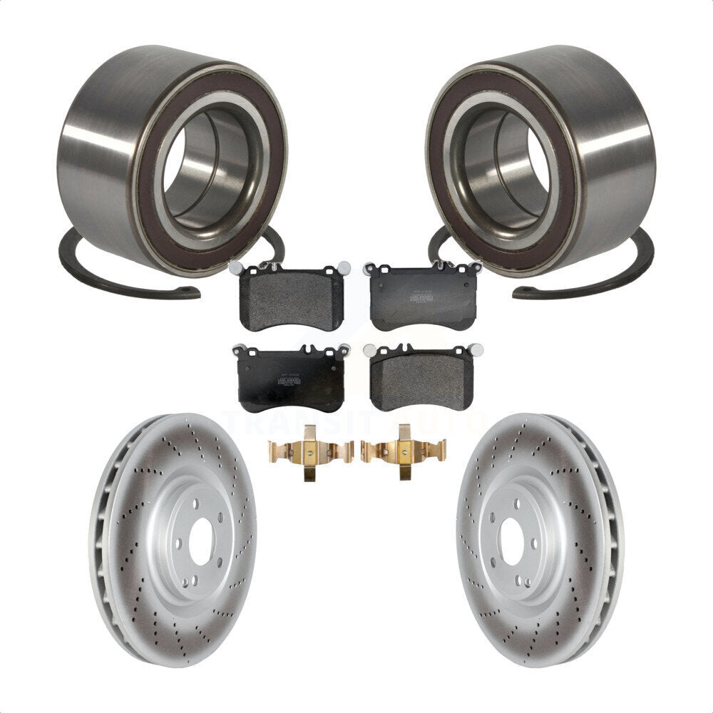 Kit de Rotor et de plaquettes de frein à disque enduit de roulement de roue avant pour Mercedes-Benz CLS55