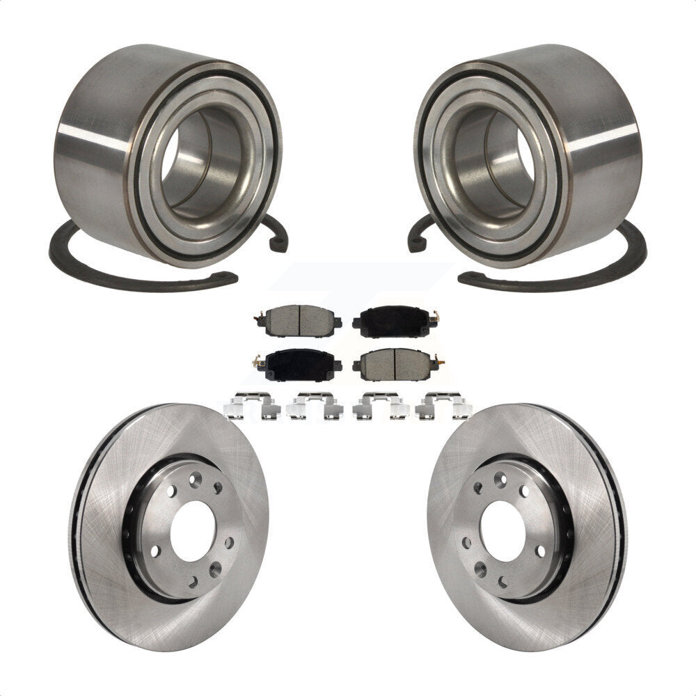 Kit de rotors de frein à disque et de plaquettes en céramique, roulement de roue avant, pour Nissan kick