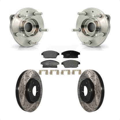 Kit de plaquettes de Rotor de frein, roulement de moyeu avant, fente de perçage, pour Chevrolet Cruze Buick Vol