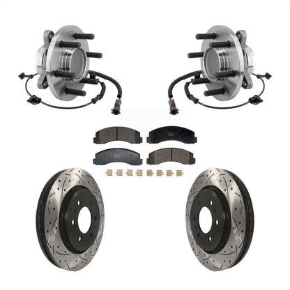 Kit de plaquettes de Rotor de frein, roulement de moyeu avant, fente percée, pour Ford F-150 Expedition RW