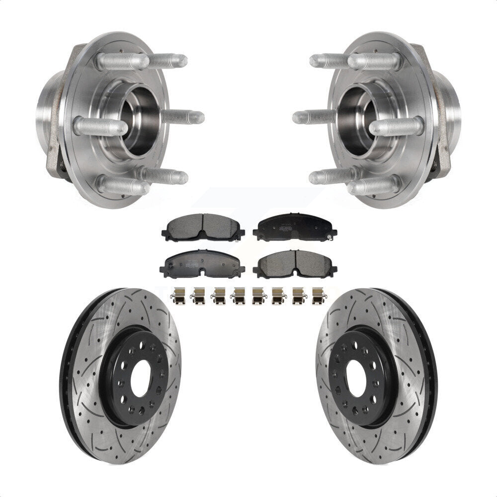 Kit de plaquettes de Rotor de frein, roulement de moyeu avant, fente percée, pour Chevrolet Traverse Blaze