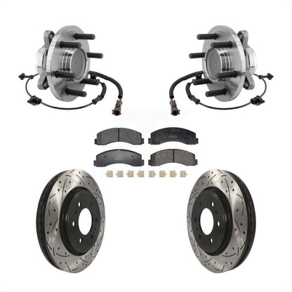 Kit de plaquettes de Rotor de frein, roulement de moyeu avant, fente percée, pour Ford F-150 Expedition RW