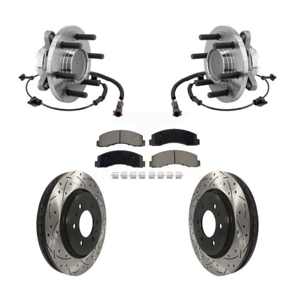 Kit de plaquettes de Rotor de frein, roulement de moyeu avant, fente percée, pour Ford F-150 Expedition RW