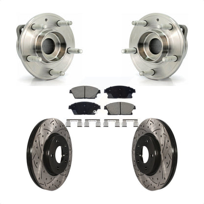 Kit de plaquettes de Rotor de frein, roulement de moyeu avant, fente de perçage, pour Chevrolet Cruze Buick Vol