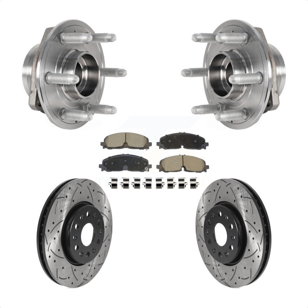 Kit de plaquettes de Rotor de frein, roulement de moyeu avant, fente percée, pour Chevrolet Traverse Blaze