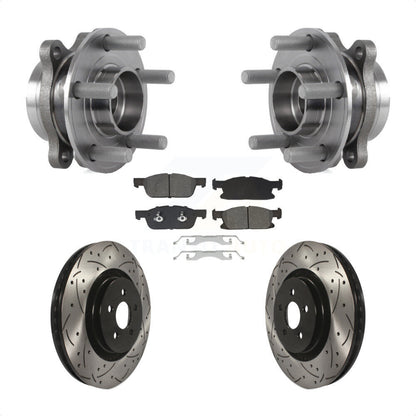 Kit de Rotor et de plaquettes de frein à fente percée, roulement de moyeu avant, pour Ford Fusion Lincoln MK