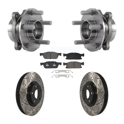 Kit de plaquettes de Rotor de frein avec fente de perçage revêtue de roulement de moyeu avant pour Lincoln Continenta