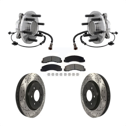 Kit de plaquettes de Rotor de frein, roulement de moyeu avant, fente percée, pour Ford F-150 Expedition RW