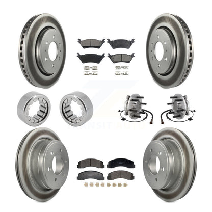 Kit de patins de rotor de frein enduits de roulement de moyeu avant et arrière (10 pièces) pour Ford F-150 RW
