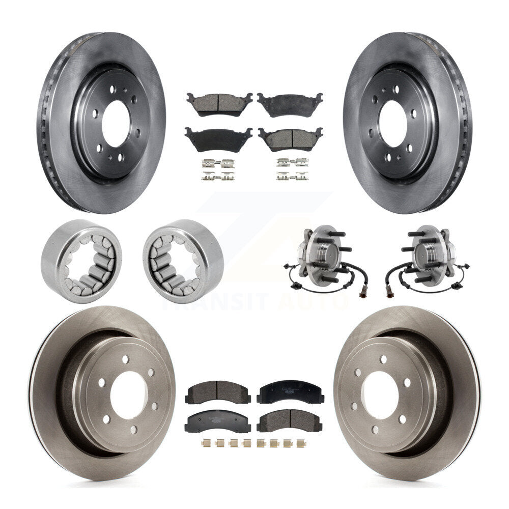 Kit de patins de rotor de frein, roulement de moyeu avant et arrière (10 pièces) pour Ford F-150 RW 18-20
