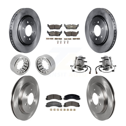 Kit de patins de rotor de frein, roulement de moyeu avant et arrière (10 pièces) pour Ford F-150 RW 18-20