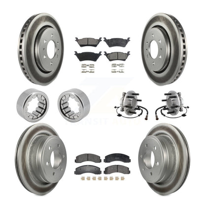 Kit de patins de rotor de frein enduits de roulement de moyeu avant et arrière (10 pièces) pour Ford F-150 RW
