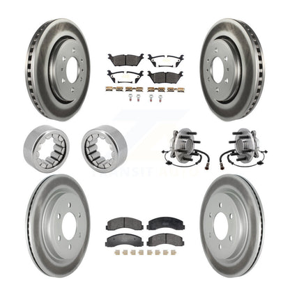 Kit de patins de rotor de frein enduits de roulement de moyeu avant et arrière (10 pièces) pour Ford F-150 RW