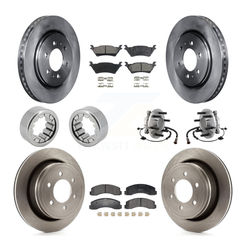 Kit de patins de rotor de frein, roulement de moyeu avant et arrière (10 pièces) pour Ford F-150 RW 18-20