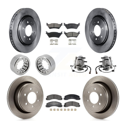 Kit de patins de rotor de frein, roulement de moyeu avant et arrière (10 pièces) pour Ford F-150 RW 18-20