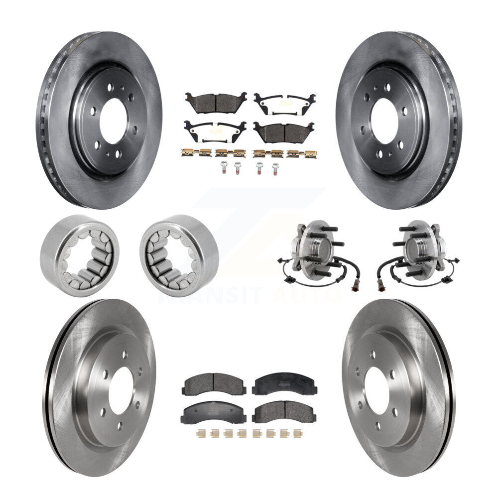 Kit de patins de rotor de frein, roulement de moyeu avant et arrière (10 pièces) pour Ford F-150 RW 18-20