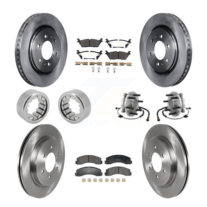 Kit de patins de rotor de frein, roulement de moyeu avant et arrière (10 pièces) pour Ford F-150 RW 18-20