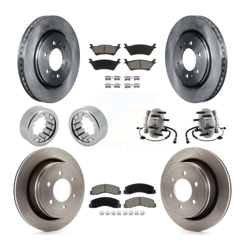 Kit de patins de rotor de frein, roulement de moyeu avant et arrière (10 pièces) pour Ford F-150 RW 18-20