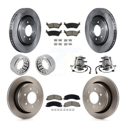 Kit de patins de rotor de frein, roulement de moyeu avant et arrière (10 pièces) pour Ford F-150 RW 18-20