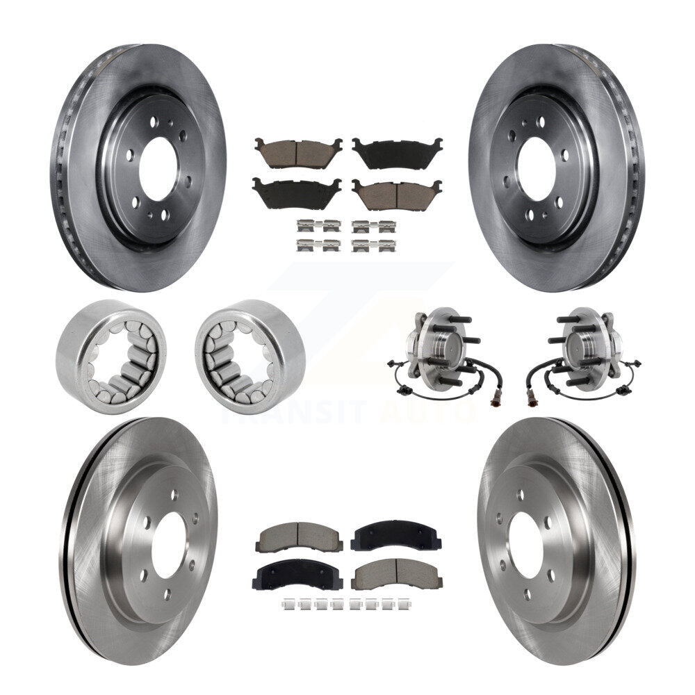 Kit de patins de rotor de frein, roulement de moyeu avant et arrière (10 pièces) pour Ford F-150 RW 18-20