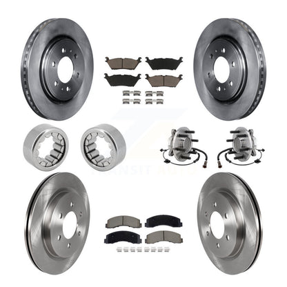 Kit de patins de rotor de frein, roulement de moyeu avant et arrière (10 pièces) pour Ford F-150 RW 18-20