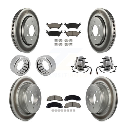 Kit de patins de rotor de frein enduits de roulement de moyeu avant et arrière (10 pièces) pour Ford F-150 RW