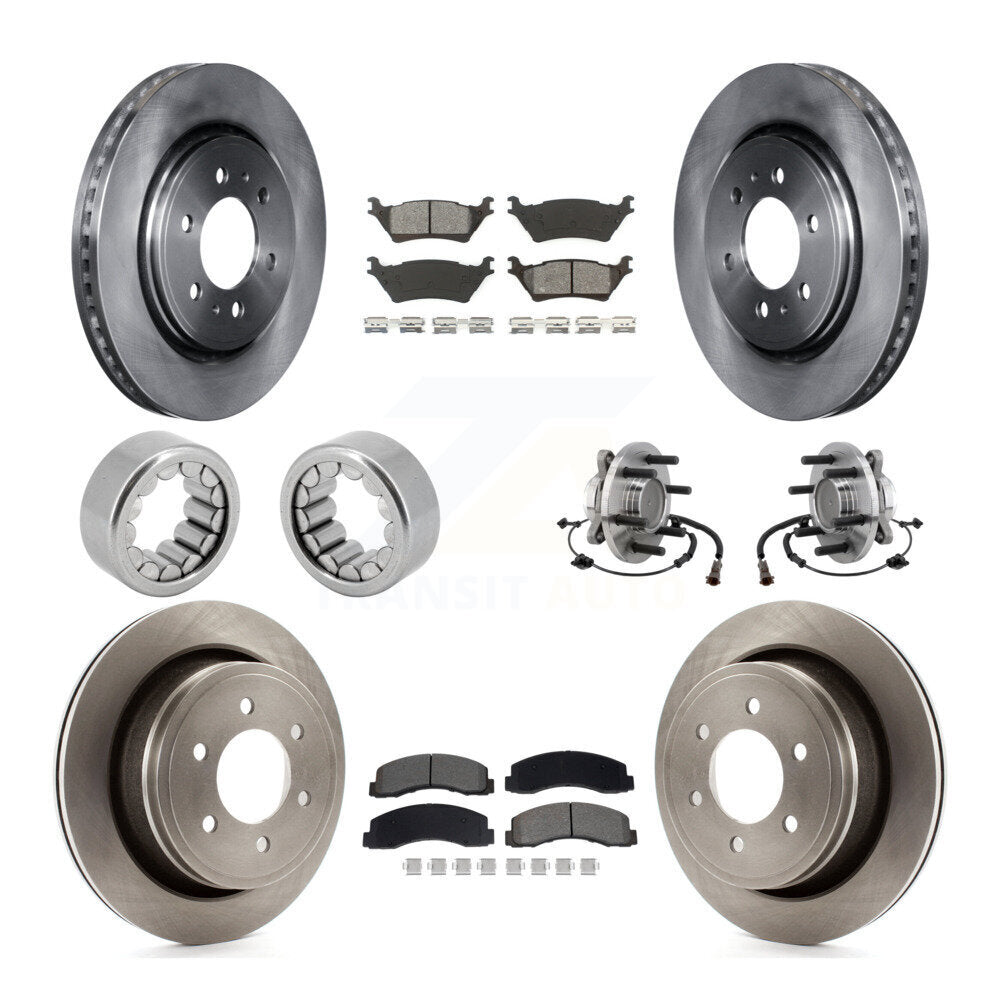 Kit de patins de rotor de frein, roulement de moyeu avant et arrière (10 pièces) pour Ford F-150 RW 18-20