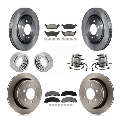 Kit de patins de rotor de frein, roulement de moyeu avant et arrière (10 pièces) pour Ford F-150 RW 18-20