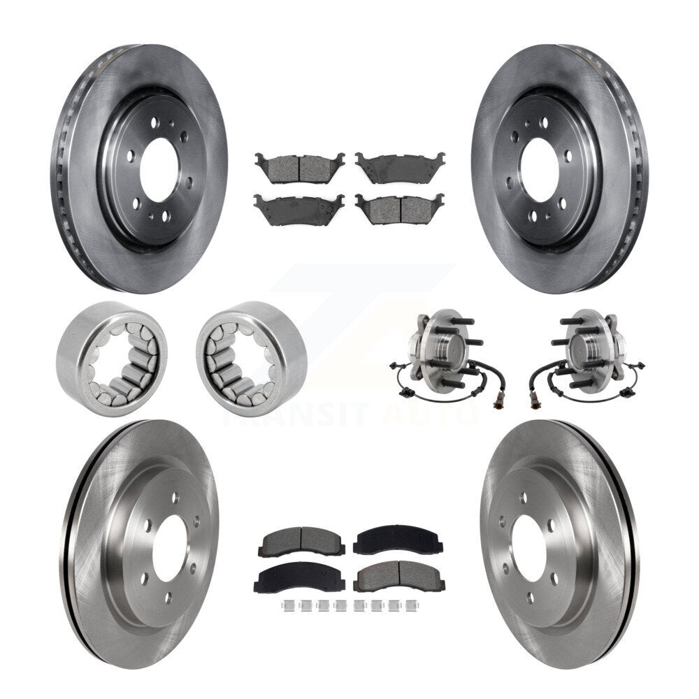 Kit de patins de rotor de frein, roulement de moyeu avant et arrière (10 pièces) pour Ford F-150 RW 18-20