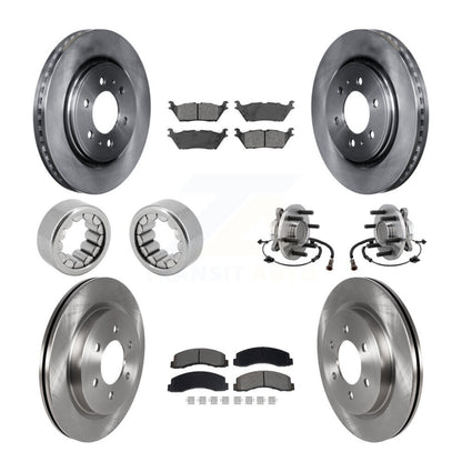 Kit de patins de rotor de frein, roulement de moyeu avant et arrière (10 pièces) pour Ford F-150 RW 18-20