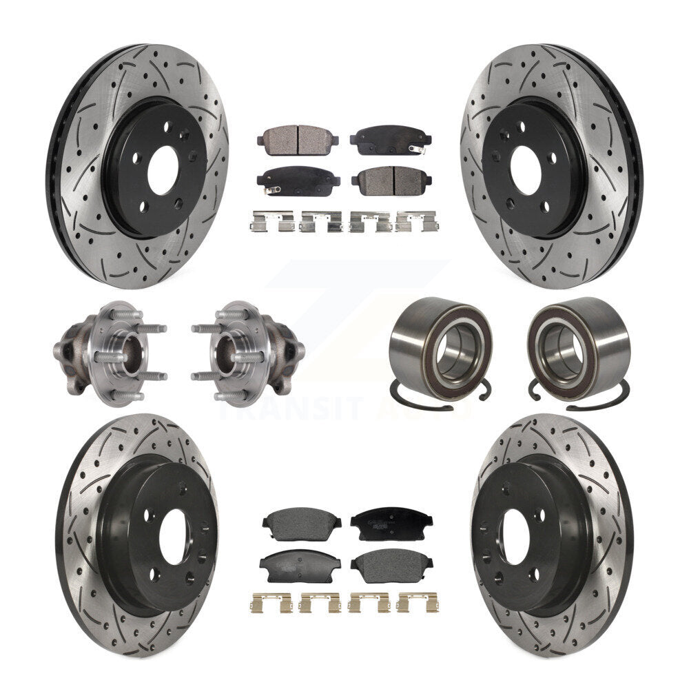 Kit de plaquettes de Rotor de frein, roulement de moyeu avant et arrière (10 pièces) pour Buick Encore Trax FW