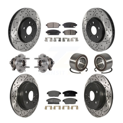 Kit de plaquettes de Rotor de frein, roulement de moyeu avant et arrière (10 pièces) pour Buick Encore Trax FW