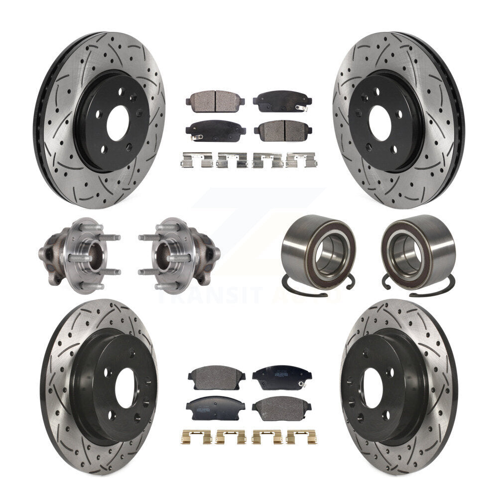 Kit de plaquettes de Rotor de frein, roulement de moyeu avant et arrière (10 pièces) pour Buick Encore Trax FW