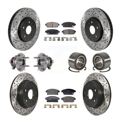 Kit de plaquettes de Rotor de frein, roulement de moyeu avant et arrière (10 pièces) pour Buick Encore Trax FW