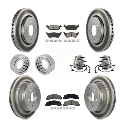 Kit de patins de rotor de frein enduits de roulement de moyeu avant et arrière (10 pièces) pour Ford F-150 RW