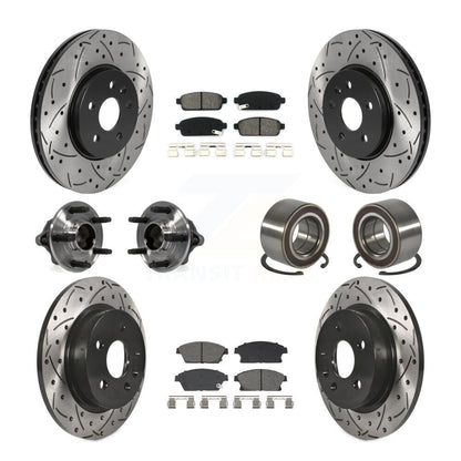 Kit de plaquettes de rotor de frein, roulement de moyeu avant et arrière (10 pièces) pour Chevrolet Trax Buic