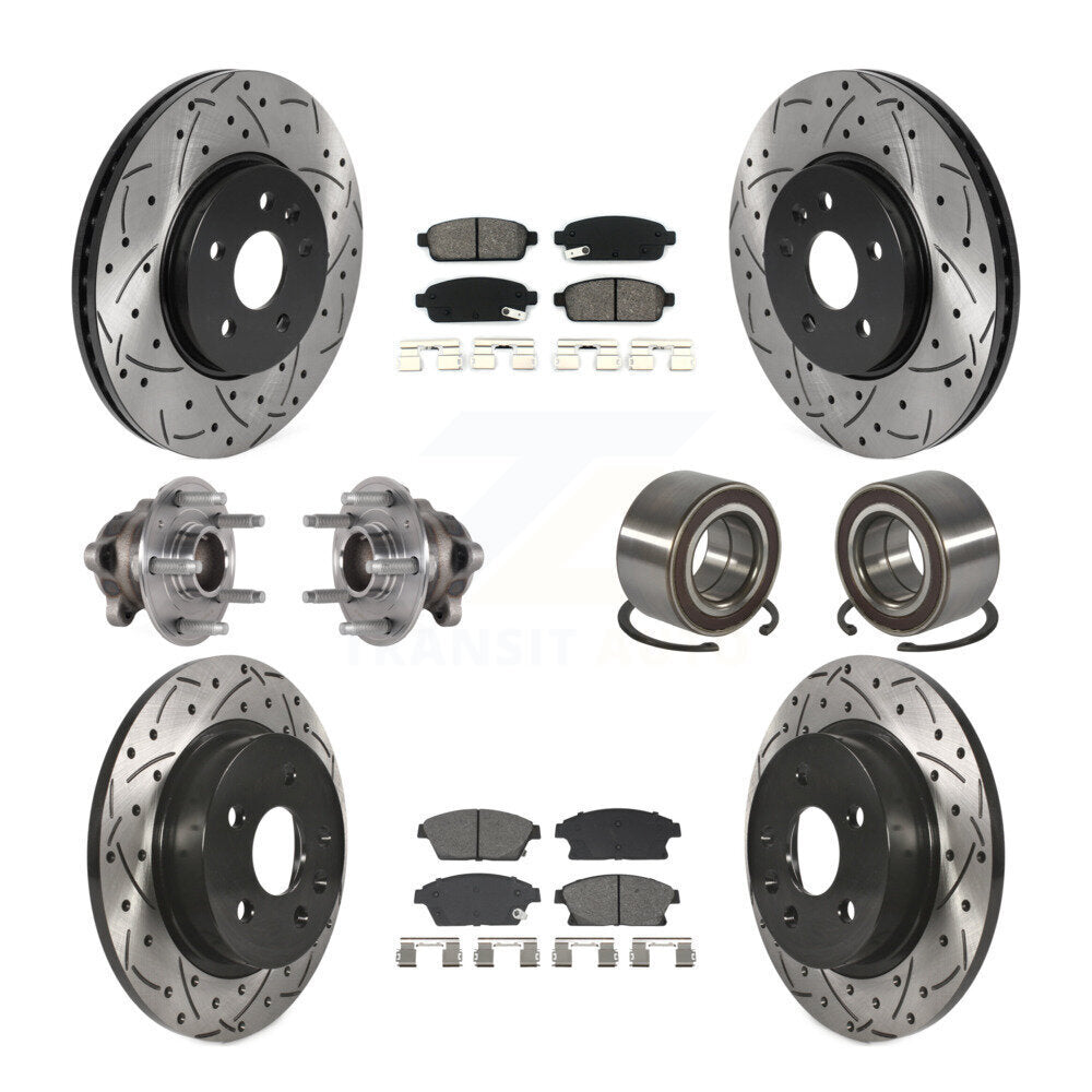 Kit de plaquettes de Rotor de frein, roulement de moyeu avant et arrière (10 pièces) pour Buick Encore Trax FW