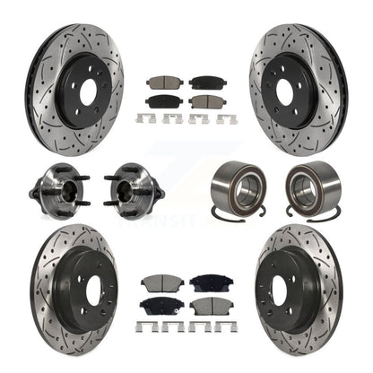Kit de plaquettes de rotor de frein, roulement de moyeu avant et arrière (10 pièces) pour Chevrolet Trax Buic