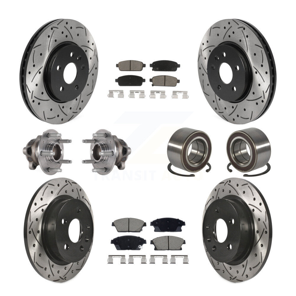 Kit de plaquettes de Rotor de frein, roulement de moyeu avant et arrière (10 pièces) pour Buick Encore Trax FW