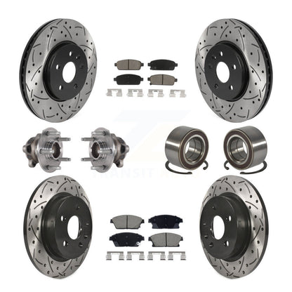 Kit de plaquettes de Rotor de frein, roulement de moyeu avant et arrière (10 pièces) pour Buick Encore Trax FW