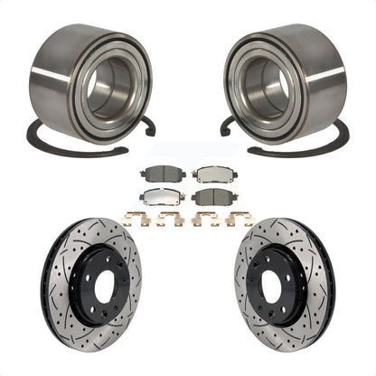 Kit de plaquettes de Rotor de frein fendues percées avec roulement de roue avant, pour Nissan Kick